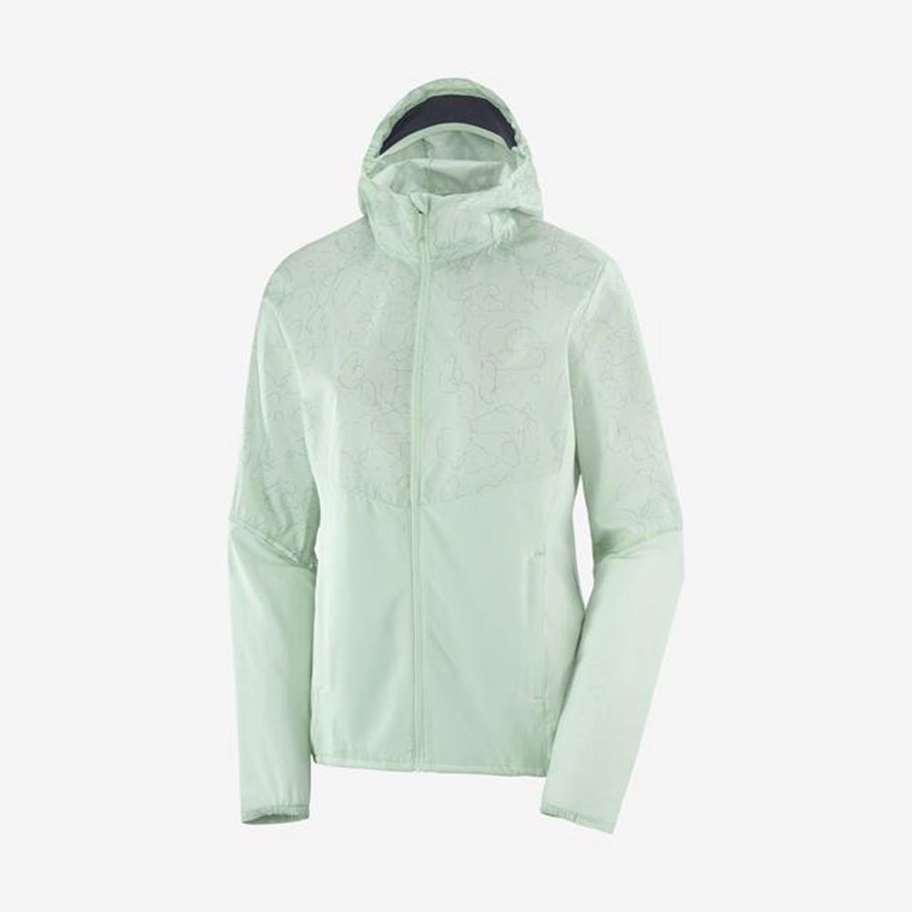 Dámské Bundy Salomon AGILE FULL ZIP HOODIE Černé | OTB-143279