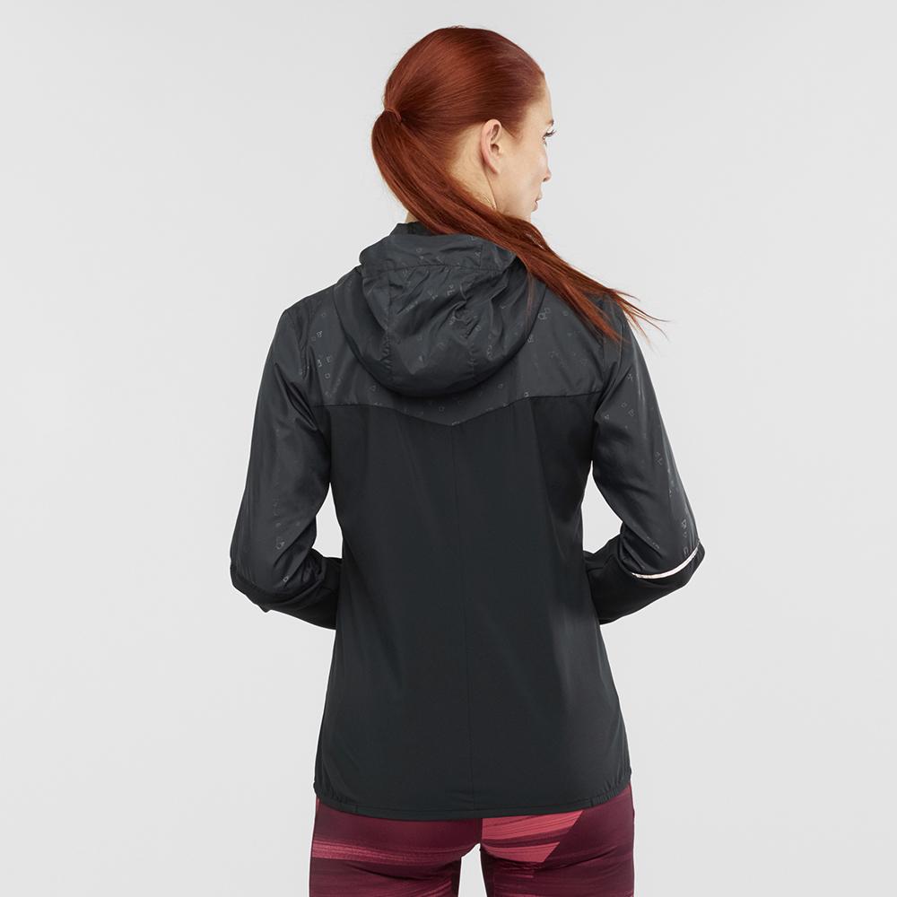 Dámské Bundy Salomon AGILE FZ HOODIE W Černé | NGX-130549