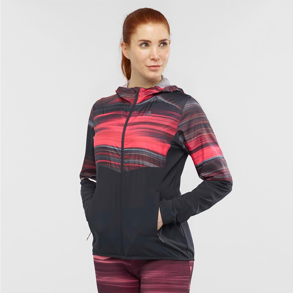 Dámské Bundy Salomon AGILE FZ HOODIE W Černé | PCF-136829