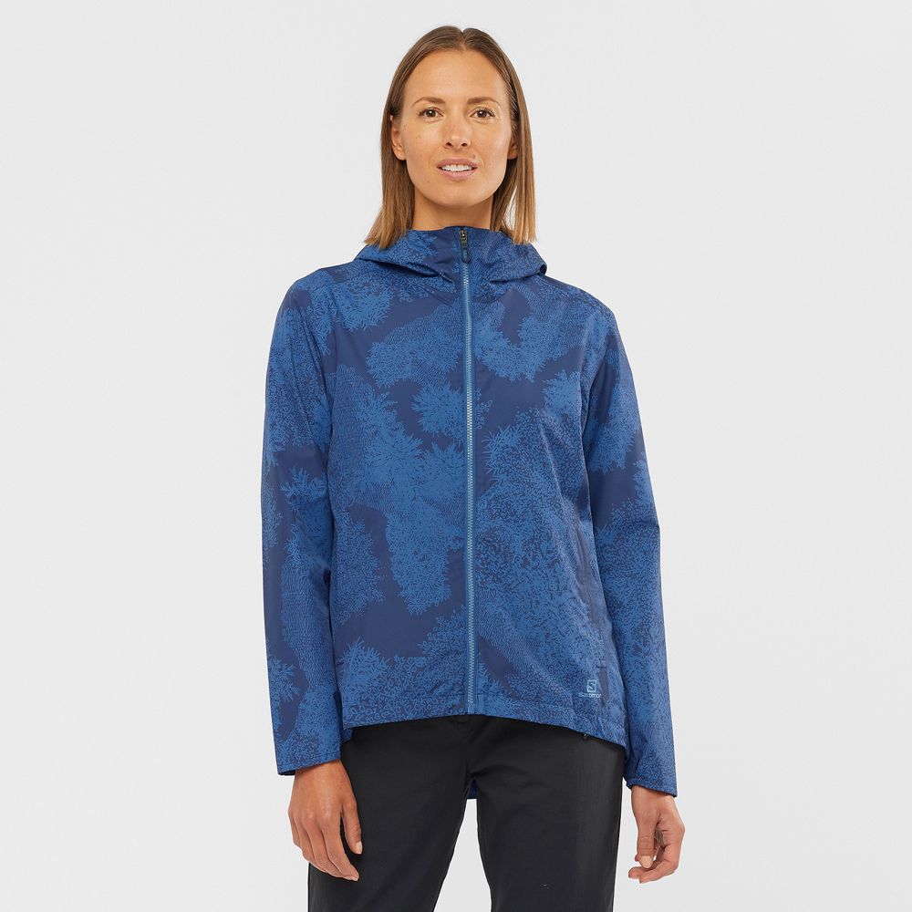 Dámské Bundy Salomon ESSENTIAL WATERPROOF 2L Tmavě | 9825RXDAE