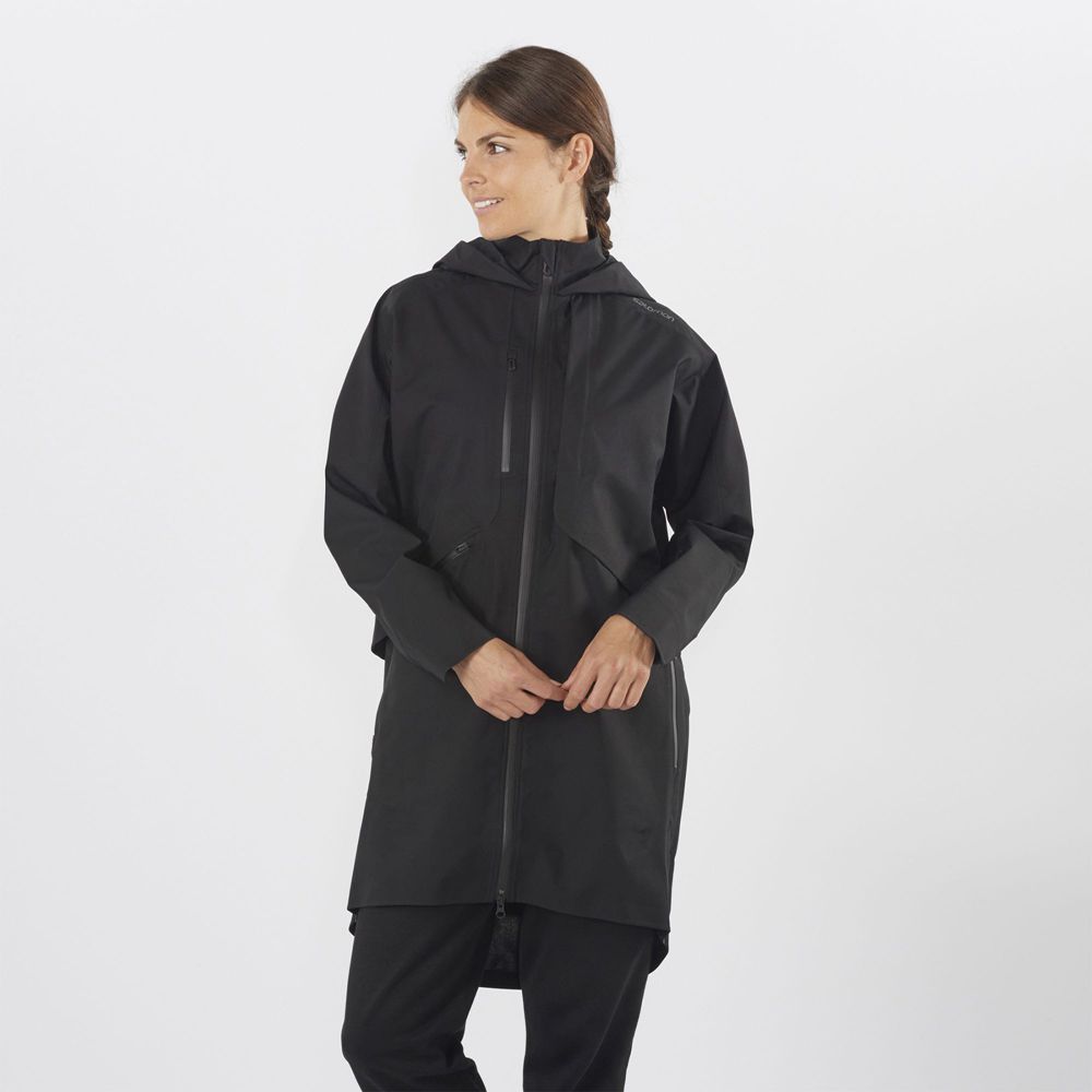 Dámské Bundy Salomon OUTLIFE WP COMMUTER PARKA W Nepromokavé Černé | 1304QKZEI