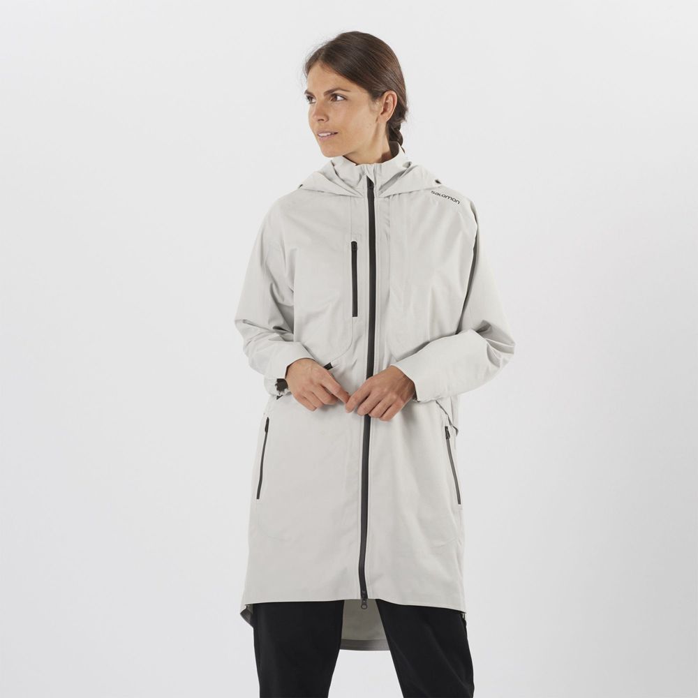 Dámské Bundy Salomon OUTLIFE WP COMMUTER PARKA W Nepromokavé Sliver | 7561OJFUT