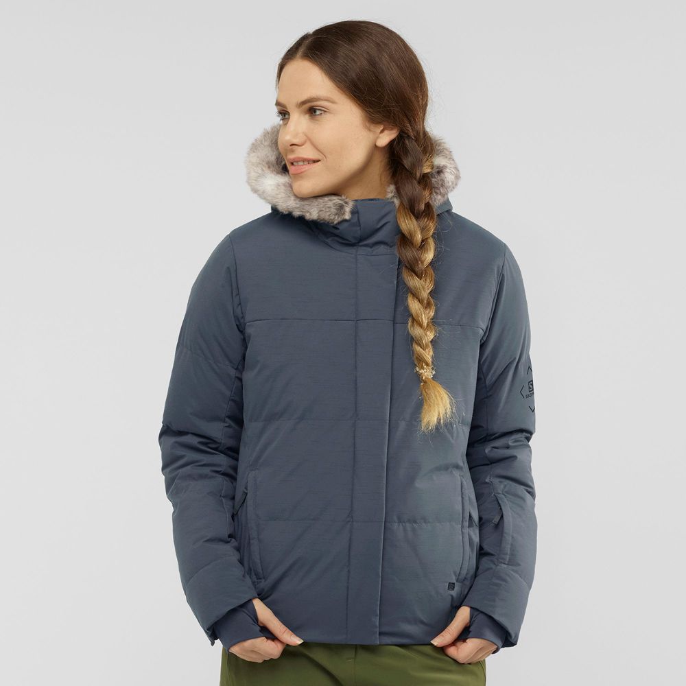 Dámské Bundy Salomon SNUGGLY WARM W Ski Šedé | JXO-108627