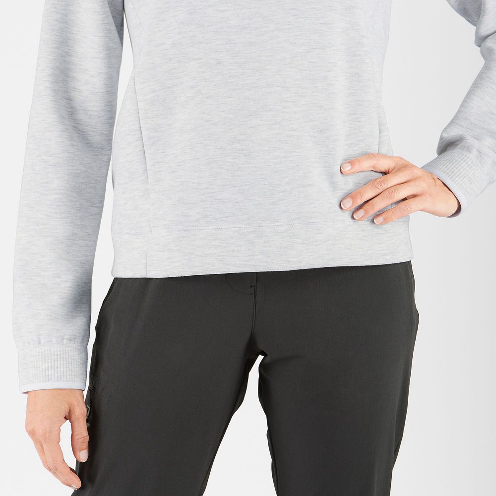 Dámské Mezivrstvy Salomon COMET CREW NECK PULL W Šedé | EAM-832401