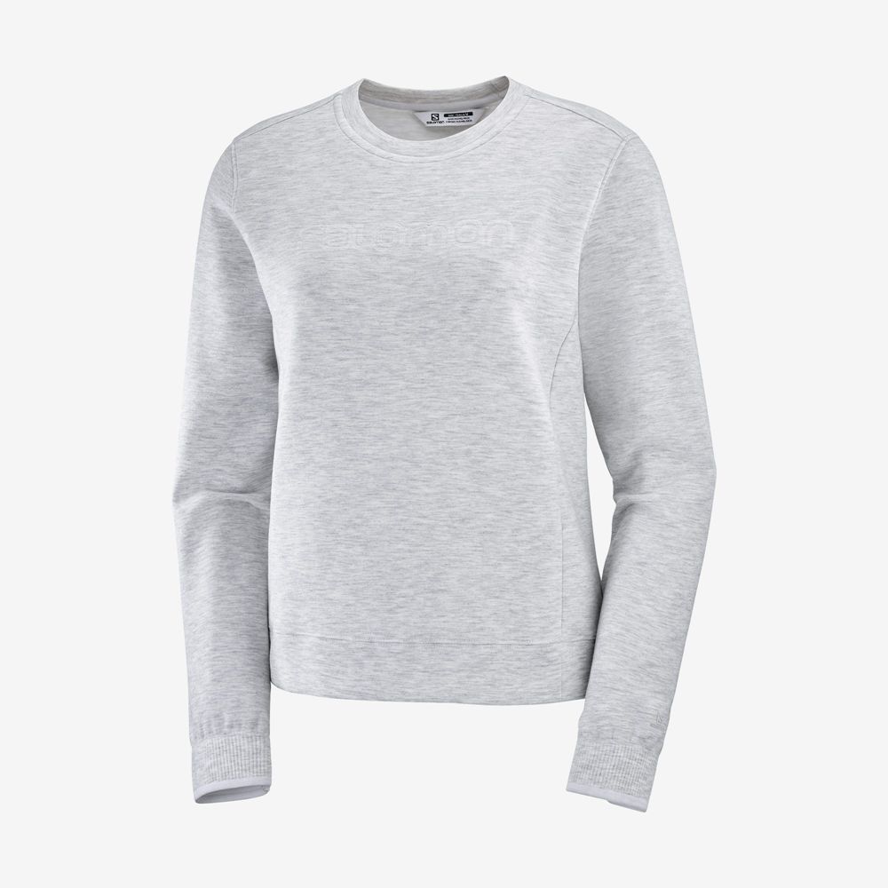 Dámské Mezivrstvy Salomon COMET CREW NECK PULL W Šedé | EAM-832401