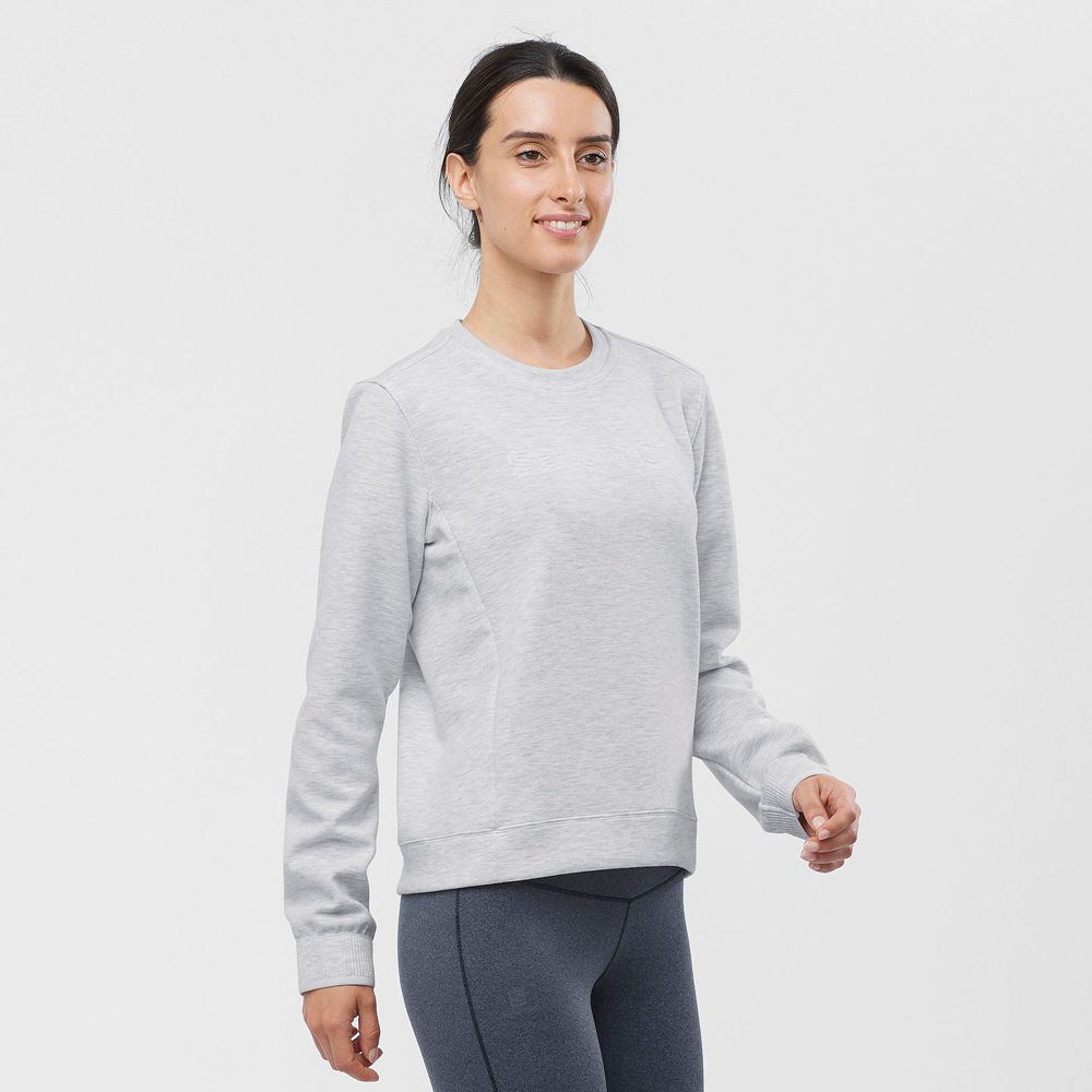 Dámské Mezivrstvy Salomon COMET CREW NECK PULL W Šedé | EAM-832401