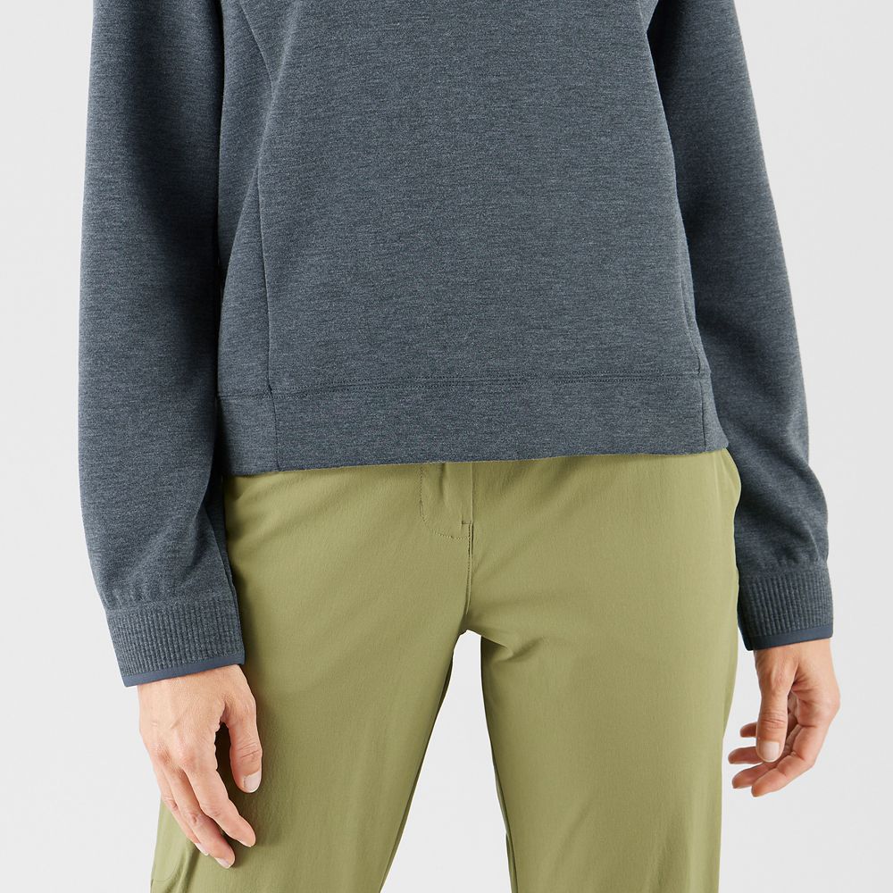 Dámské Mezivrstvy Salomon COMET CREW NECK PULL W Tmavě Šedé | JWL-709264