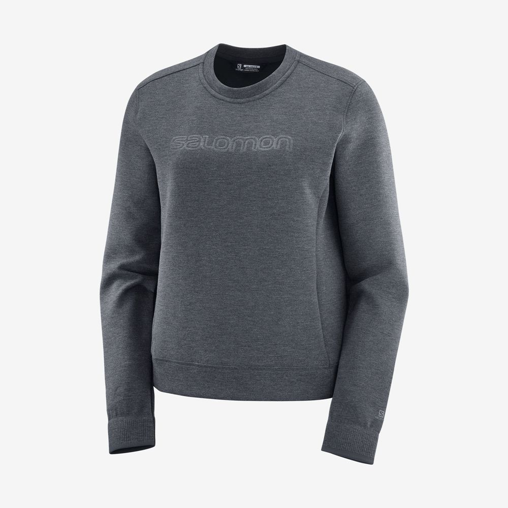 Dámské Mezivrstvy Salomon COMET CREW NECK PULL W Tmavě Šedé | JWL-709264