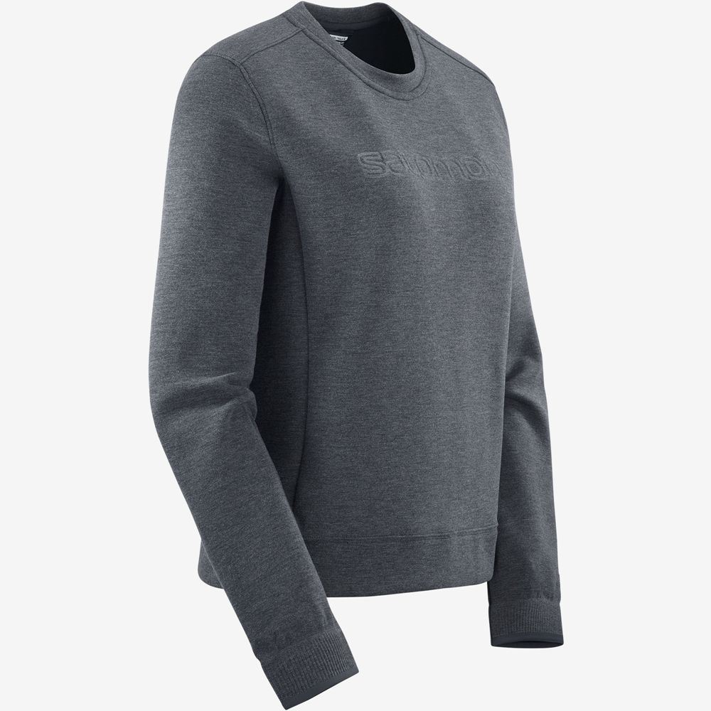 Dámské Mezivrstvy Salomon COMET CREW NECK PULL W Tmavě Šedé | JWL-709264