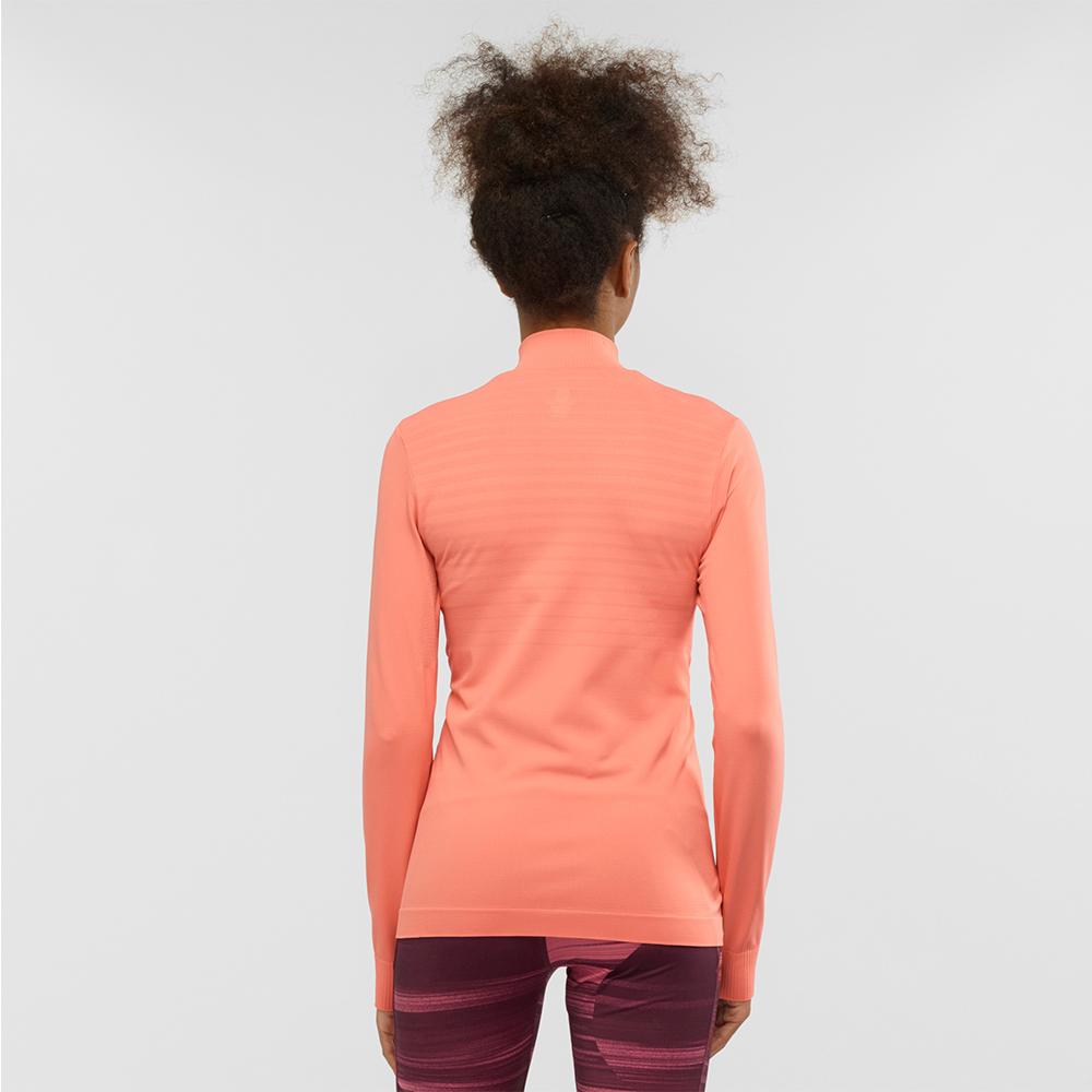 Dámské Mezivrstvy Salomon COMET SEAMLESS HALF ZIP W Koralove | JWG-804165