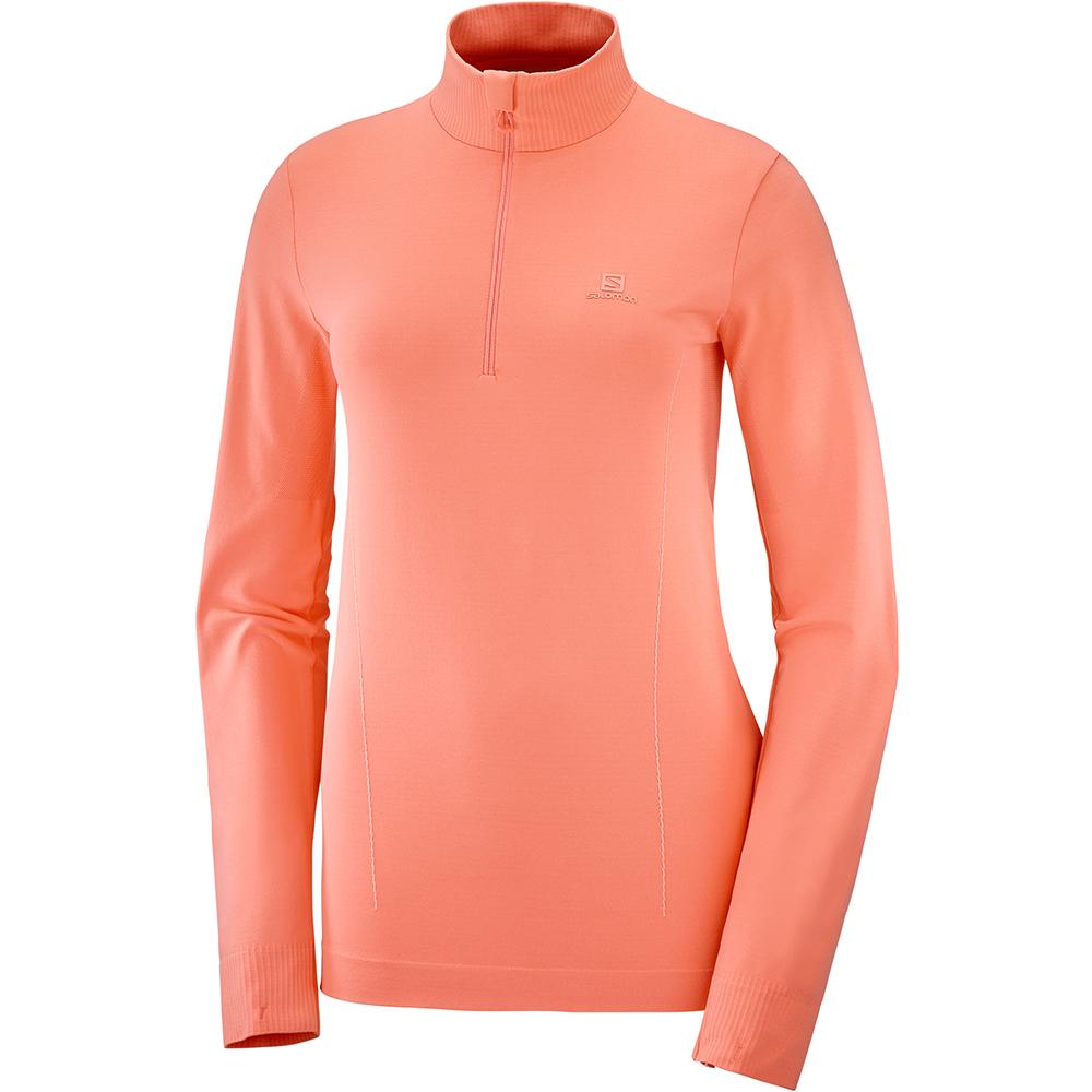 Dámské Mezivrstvy Salomon COMET SEAMLESS HALF ZIP W Koralove | JWG-804165