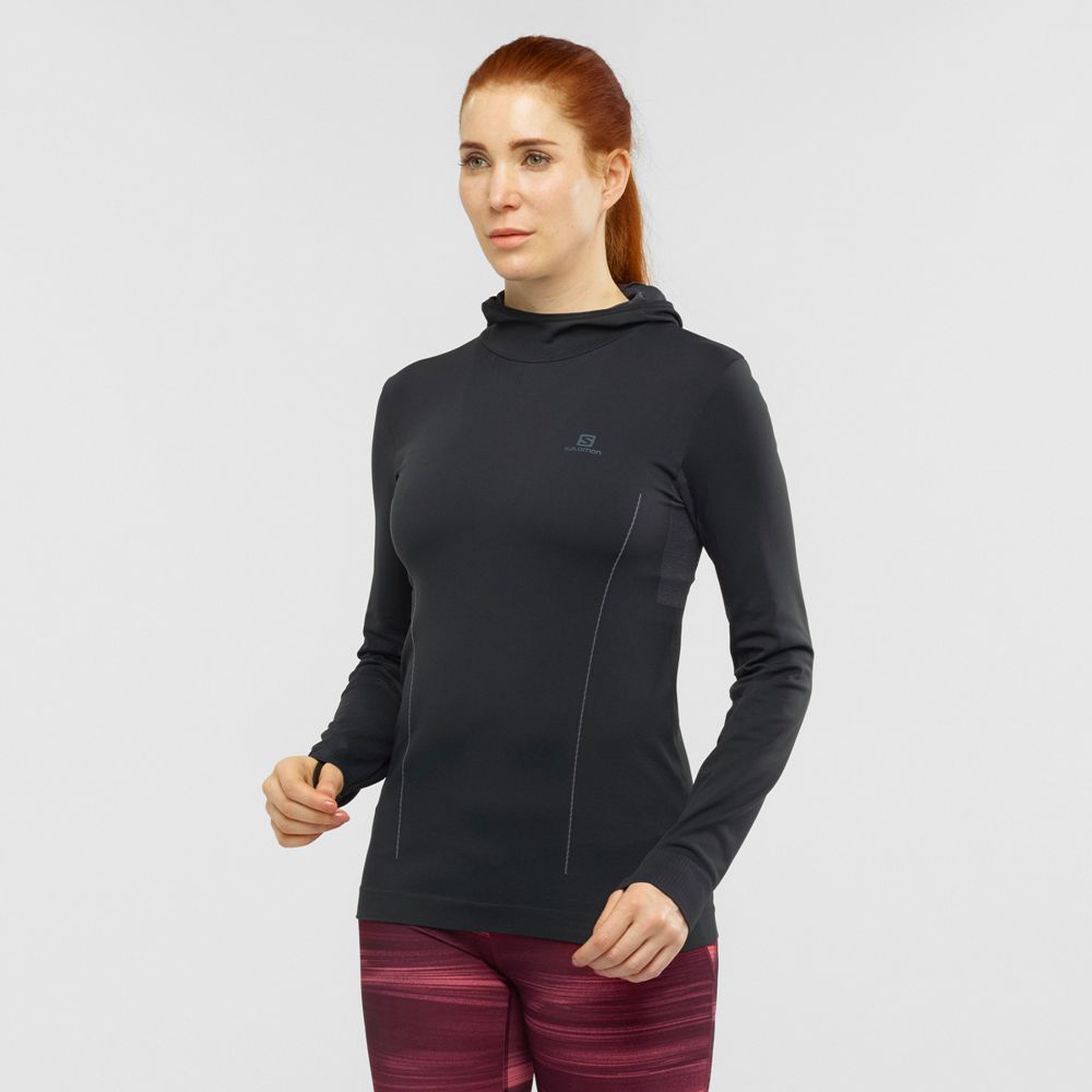 Dámské Mezivrstvy Salomon ESSENTIAL SEAMLESS Černé | RAT-759264