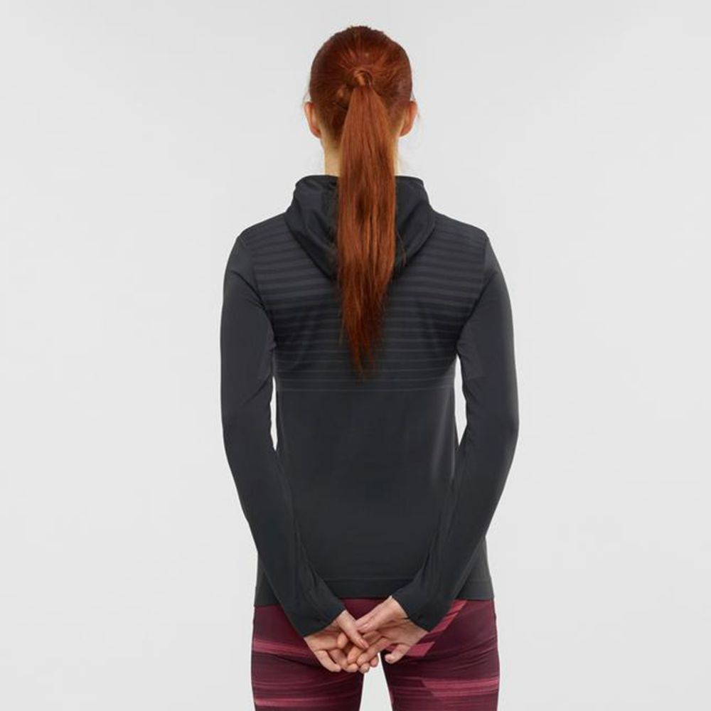 Dámské Mezivrstvy Salomon ESSENTIAL SEAMLESS HOODIE Béžový | UQS-318025