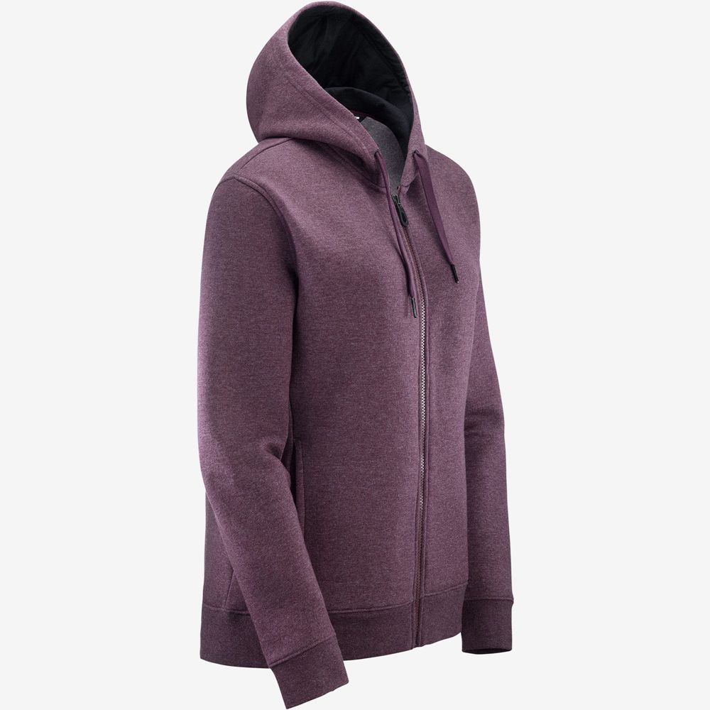 Dámské Mezivrstvy Salomon ESSENTIAL WARM Jacket Hoodie Vínové | JAW-403126