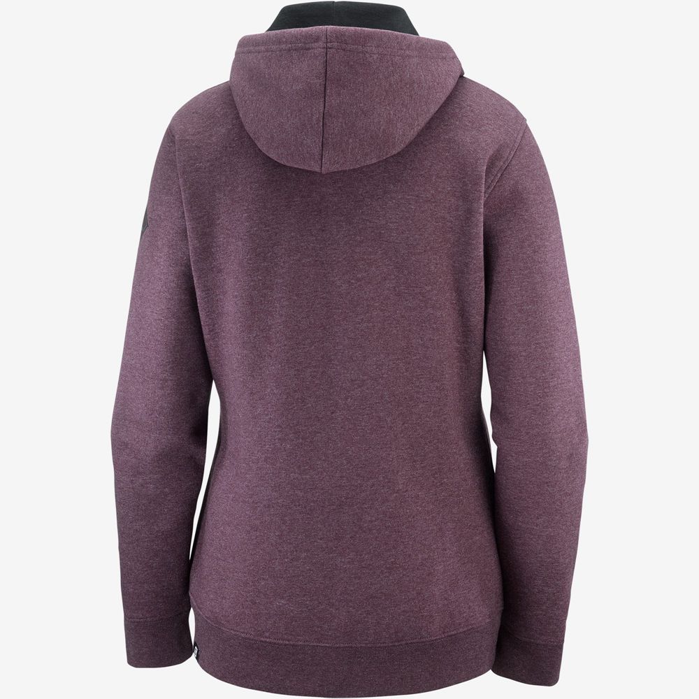 Dámské Mezivrstvy Salomon ESSENTIAL WARM Jacket Hoodie Vínové | JAW-403126