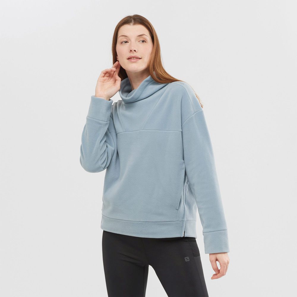 Dámské Mikiny Salomon OUTLIFE MIDLAYER W Crewneck Blankyt | CHW-678152