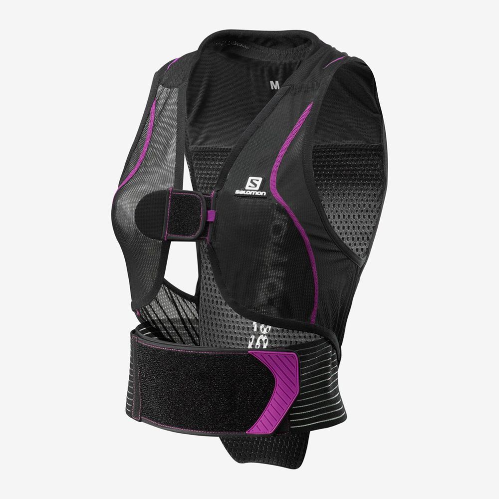 Dámské Packs Salomon FLEXCELL BACK PROTECTION Černé Fialové | ZPF-394871