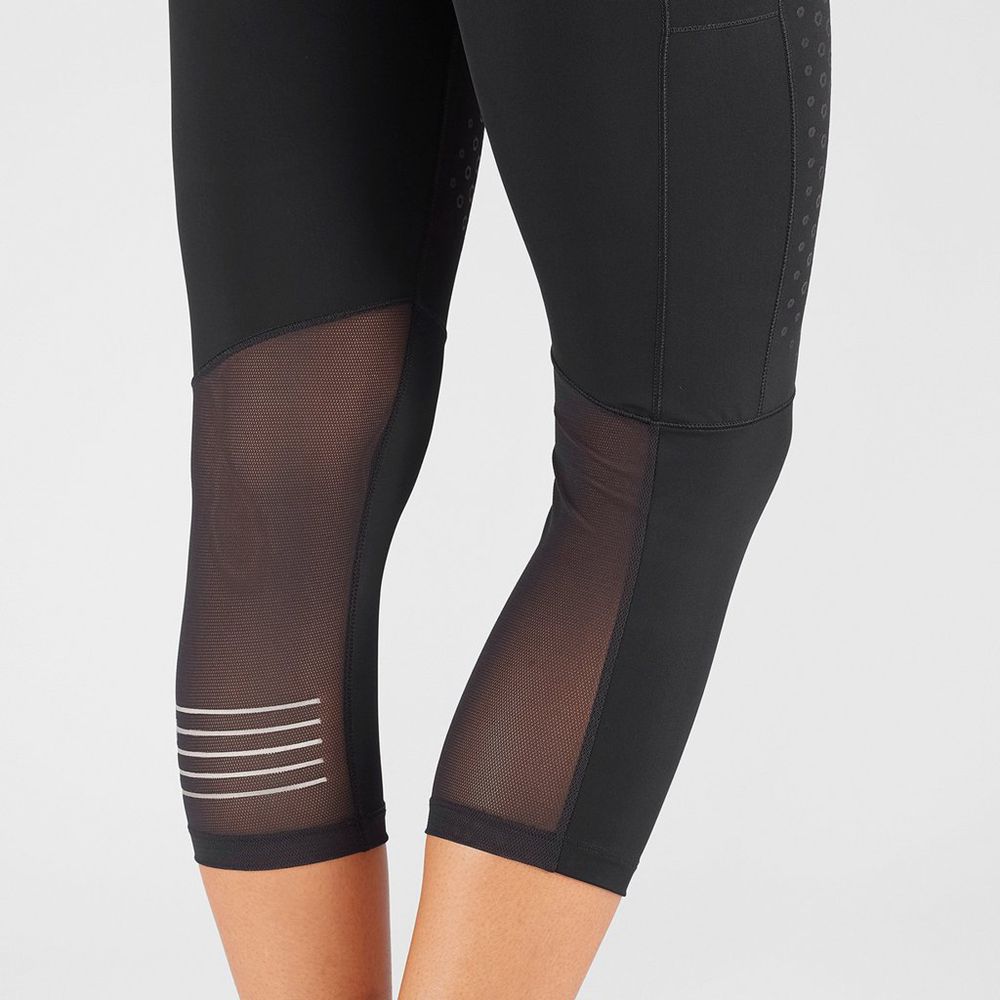 Dámské Tights Salomon SUPPORT MID Černé | QXE-245017