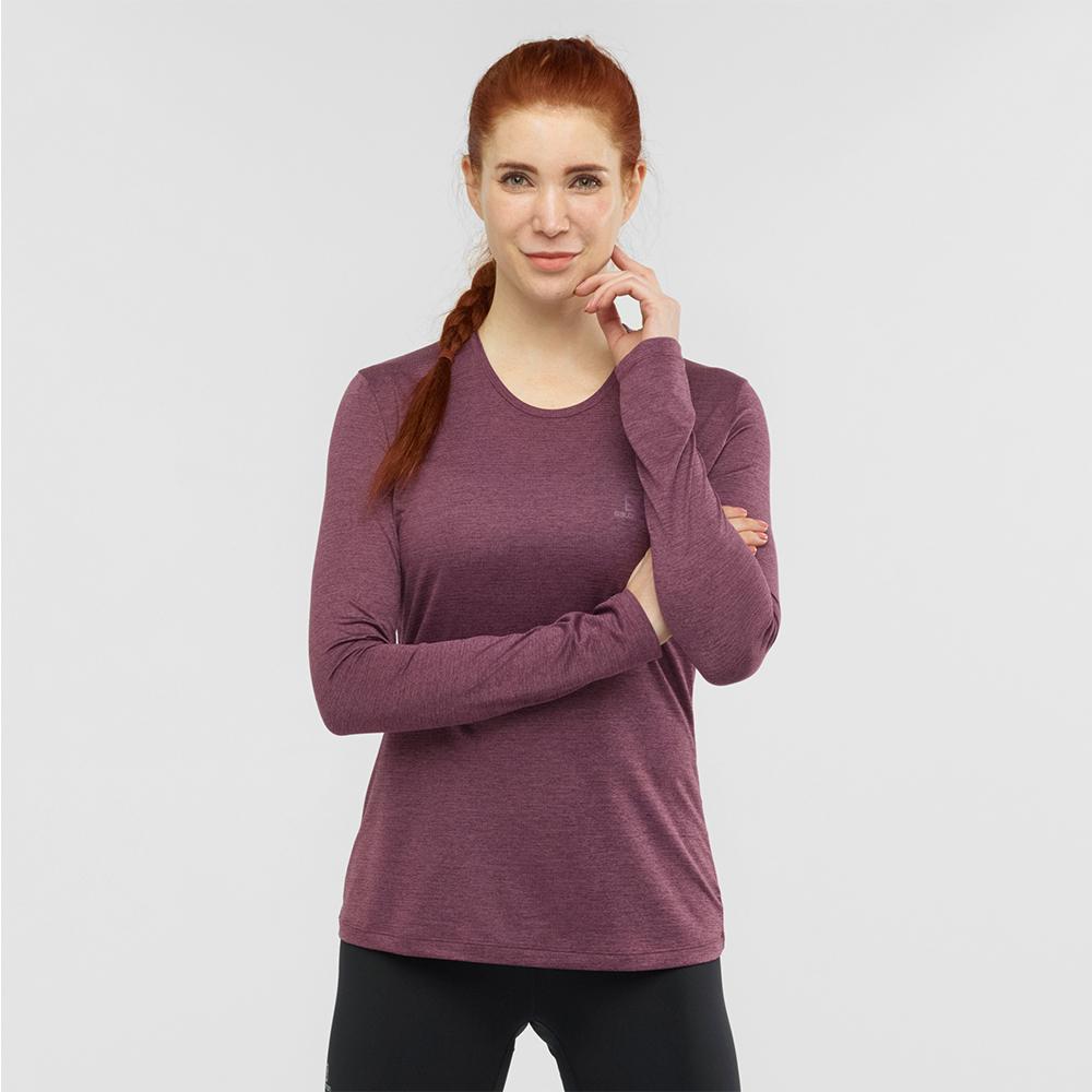 Dámské Tričko Salomon AGILE LS W Long Sleeve Fuchsie | FSQ-179368