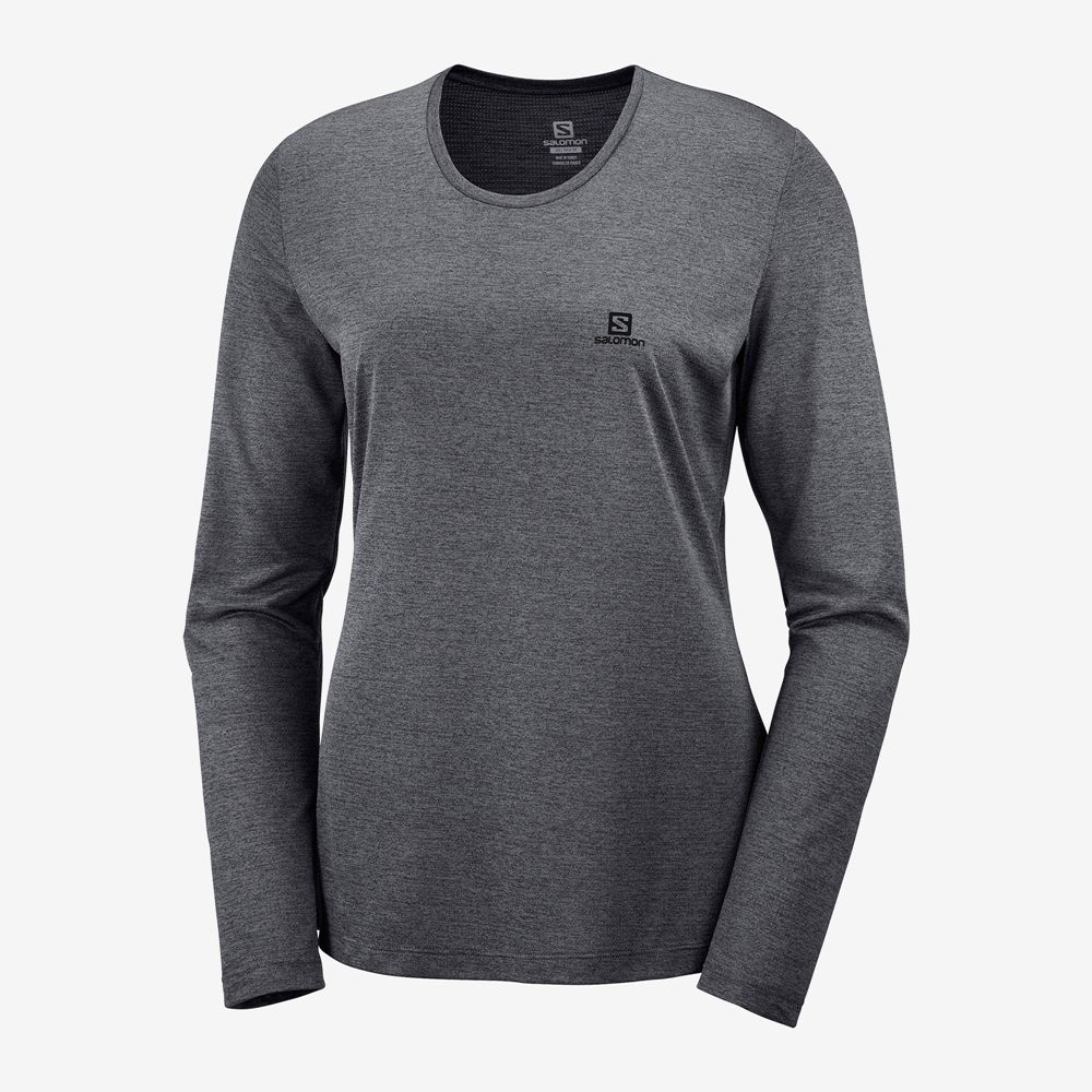 Dámské Tričko Salomon AGILE Long Sleeve Černé | BDX-629041