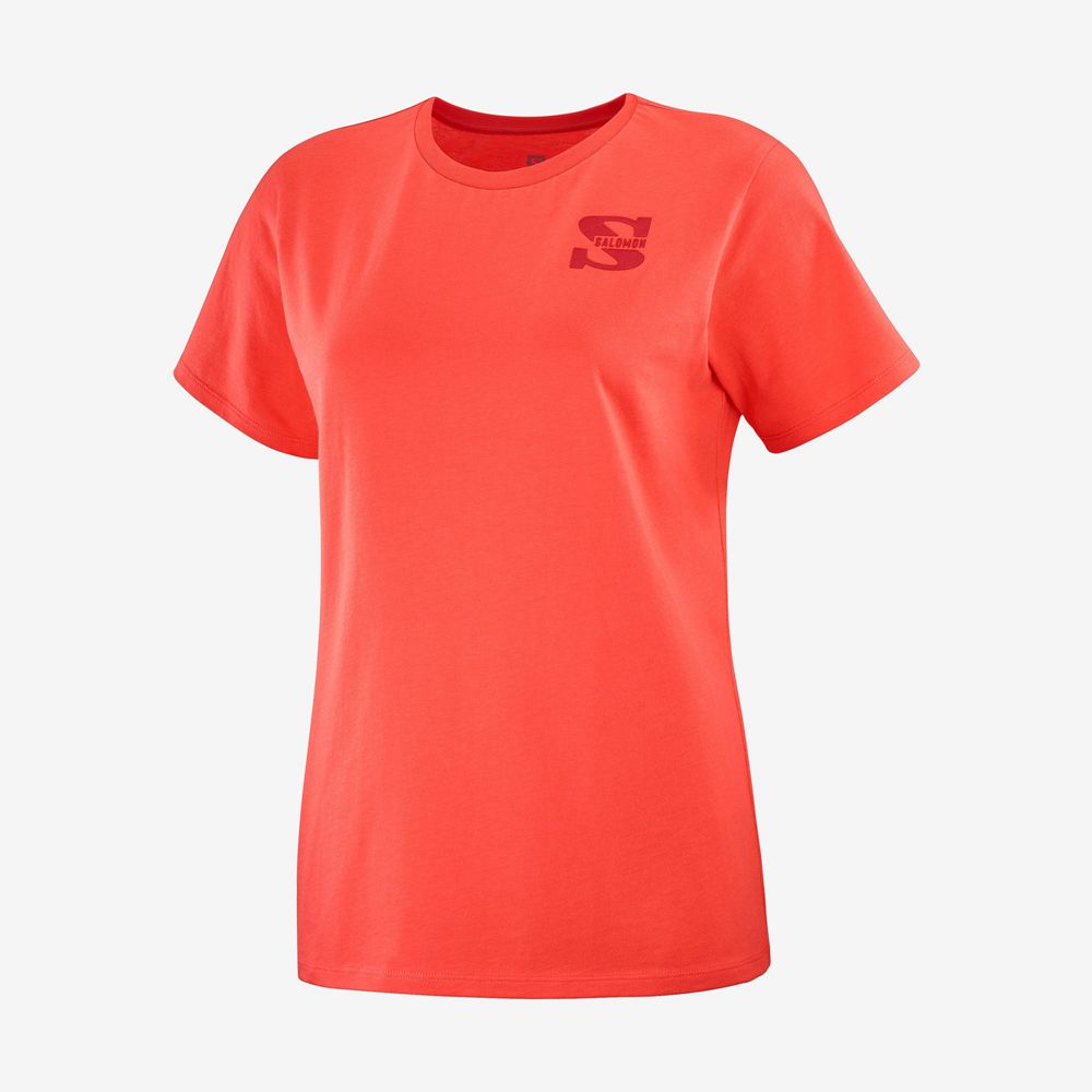 Dámské Tričko Salomon OUTLIFE SMALL LOGO SS W Krátké Sleeve Koralove | DPG-865290