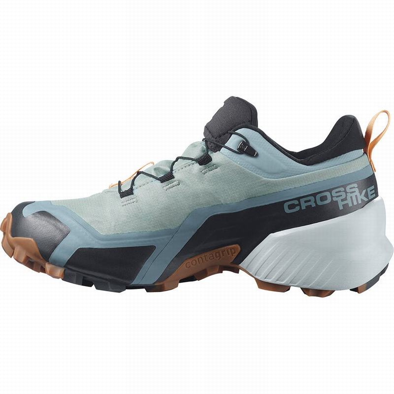 Dámské Turistické Boty Salomon CROSS HIKE GORE-TEX Zelene Krém | FDA-215679