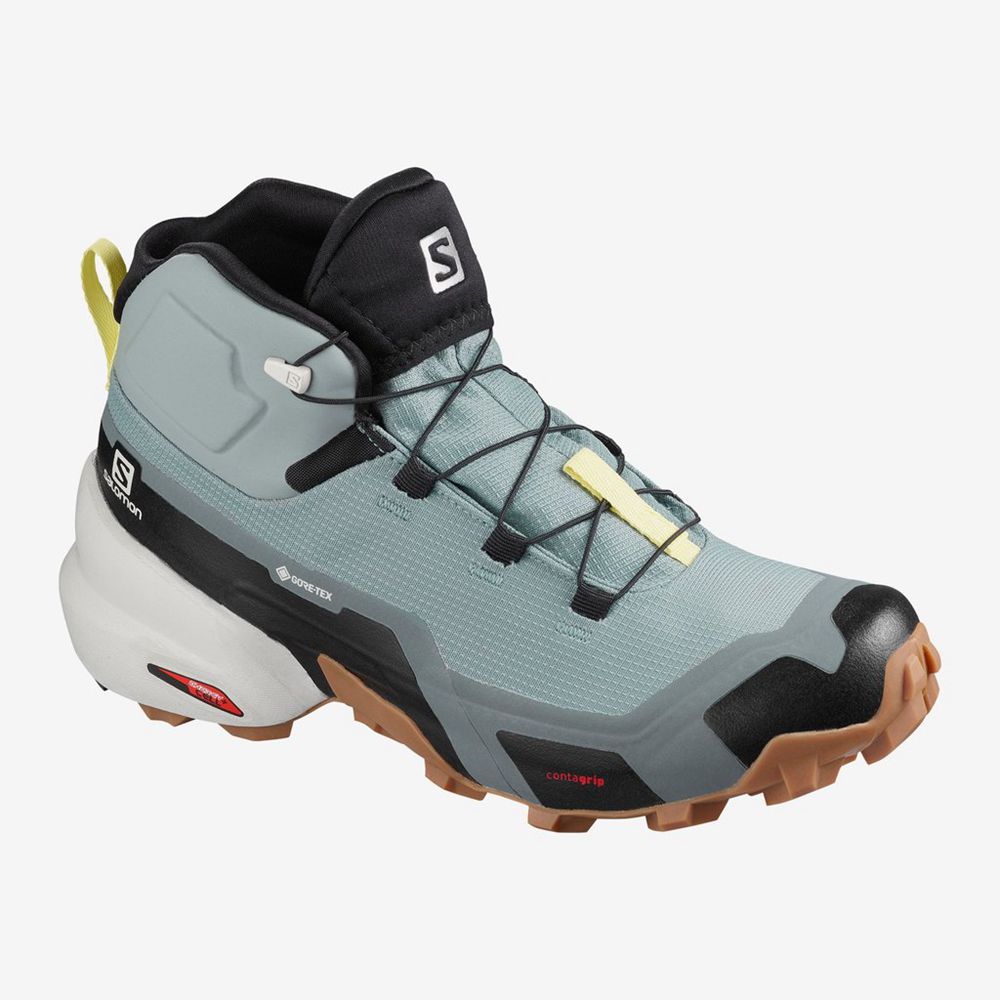 Dámské Turistické Boty Salomon CROSS HIKE MID GTX Lightblue | KRL-169073