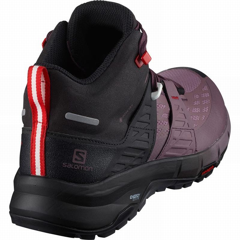 Dámské Turistické Boty Salomon ODYSSEY MID GTX W Černé Červené | QZP-142856