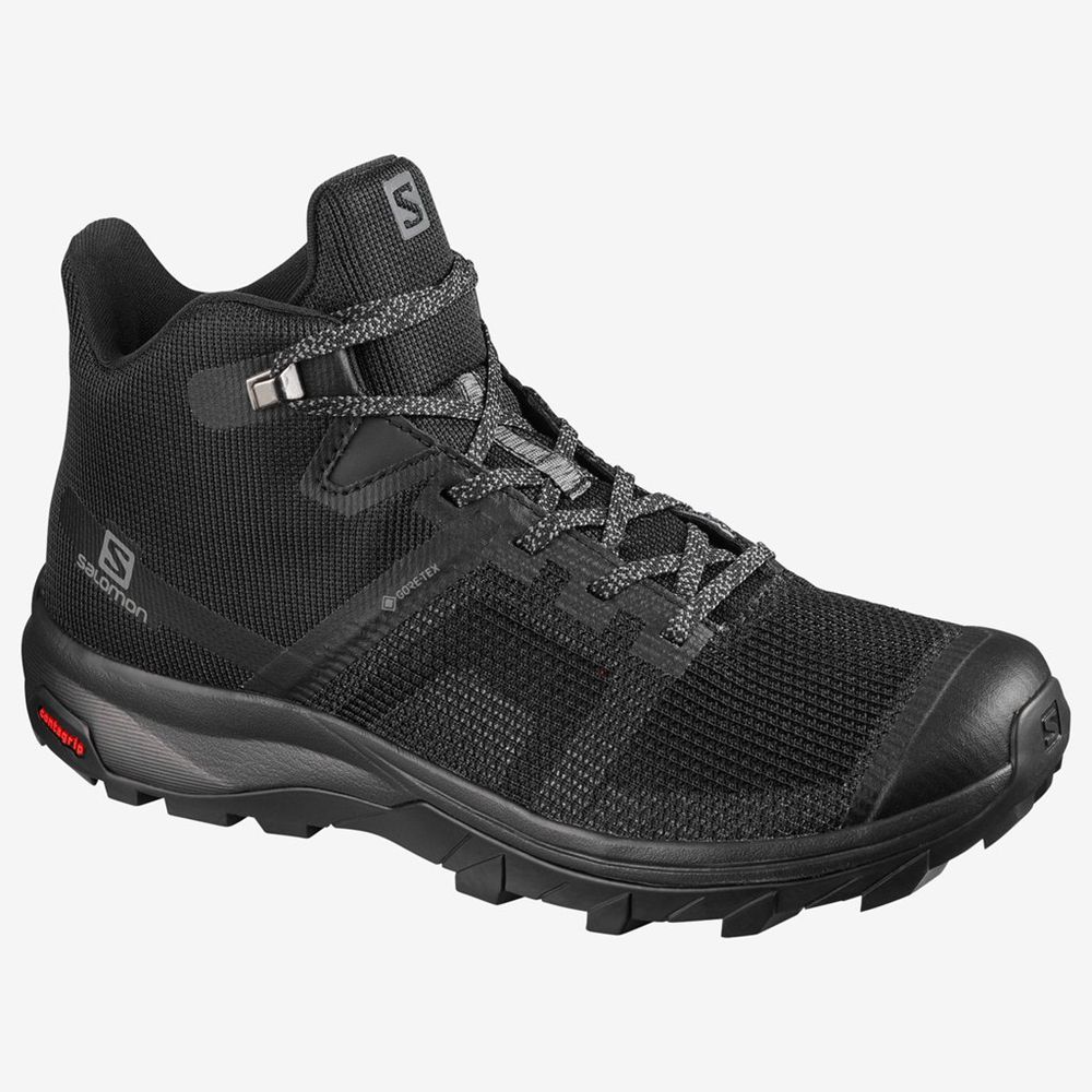 Dámské Turistické Boty Salomon OUTLINE PRISM MID GTX Černé | HVS-652893