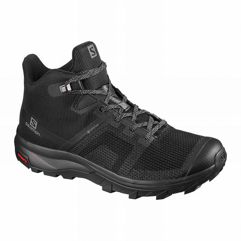 Dámské Turistické Boty Salomon OUTLINE PRISM MID GORE-TEX Černé | IWN-631254