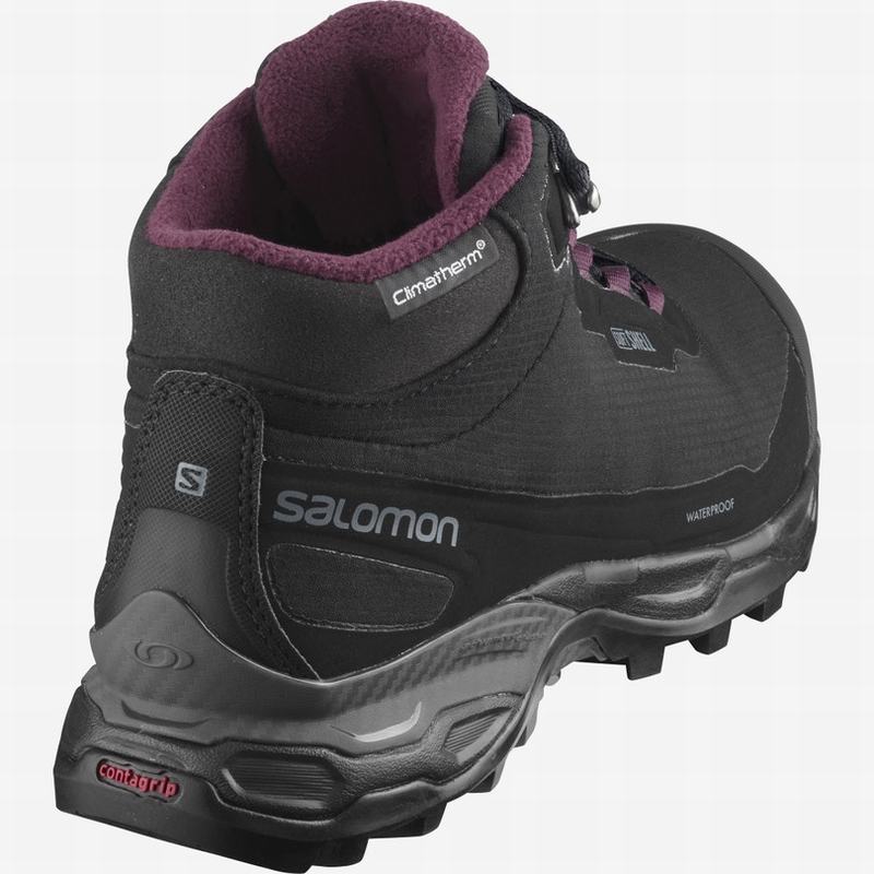 Dámské Turistické Boty Salomon SHELTER SPIKES CLIMASALOMON WATERPROOF Černé | LRC-715029