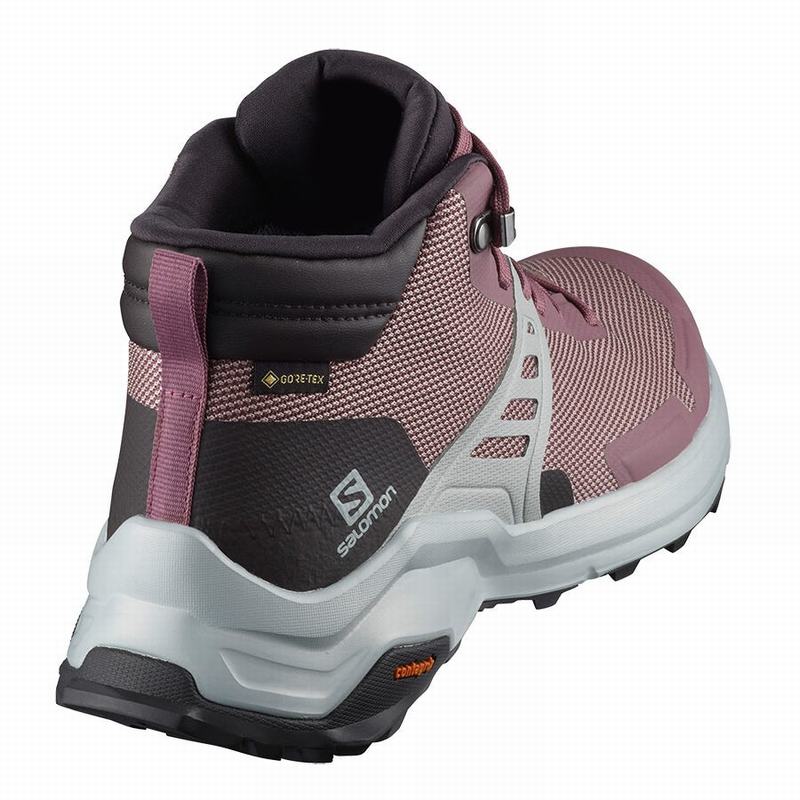 Dámské Turistické Boty Salomon X RAISE MID GORE-TEX Vínové | OSZ-058164