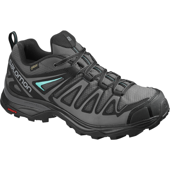 Dámské Turistické Boty Salomon X ULTRA 3 PRIME GTX W Stříbrné Černé | GQO-856473