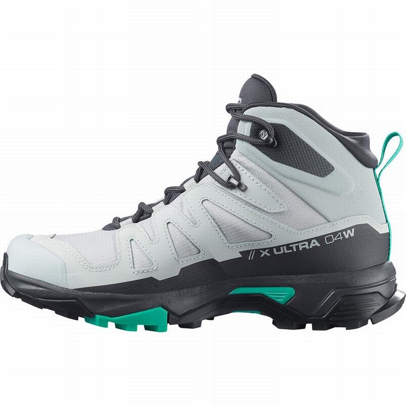 Dámské Turistické Boty Salomon X ULTRA 4 MID GORE-TEX Šedé Mátově Zelená | CNL-540279