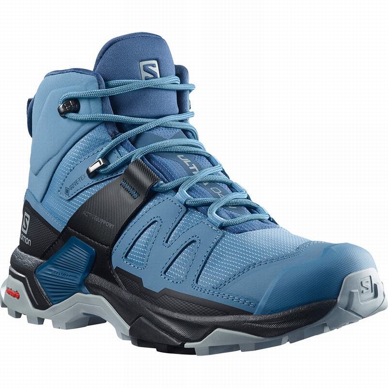 Dámské Turistické Boty Salomon X ULTRA 4 MID GORE-TEX Blankyt Černé | LUG-631942