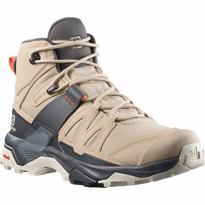 Dámské Turistické Boty Salomon X ULTRA 4 MID GORE-TEX Hnědé | RWQ-351046