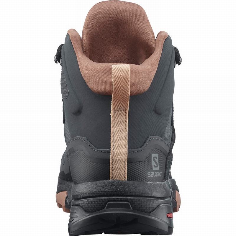 Dámské Turistické Boty Salomon X ULTRA 4 MID GORE-TEX Tmavě Šedé Krém | XNA-851240