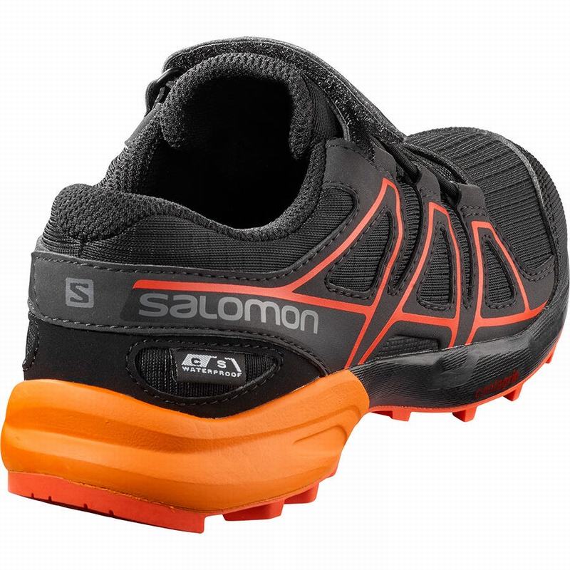 Dětské Trailové Běžecké Boty Salomon SPEEDCROSS CLIMASALOMON WATERPROOF Černé Hnědé | FWY-674382