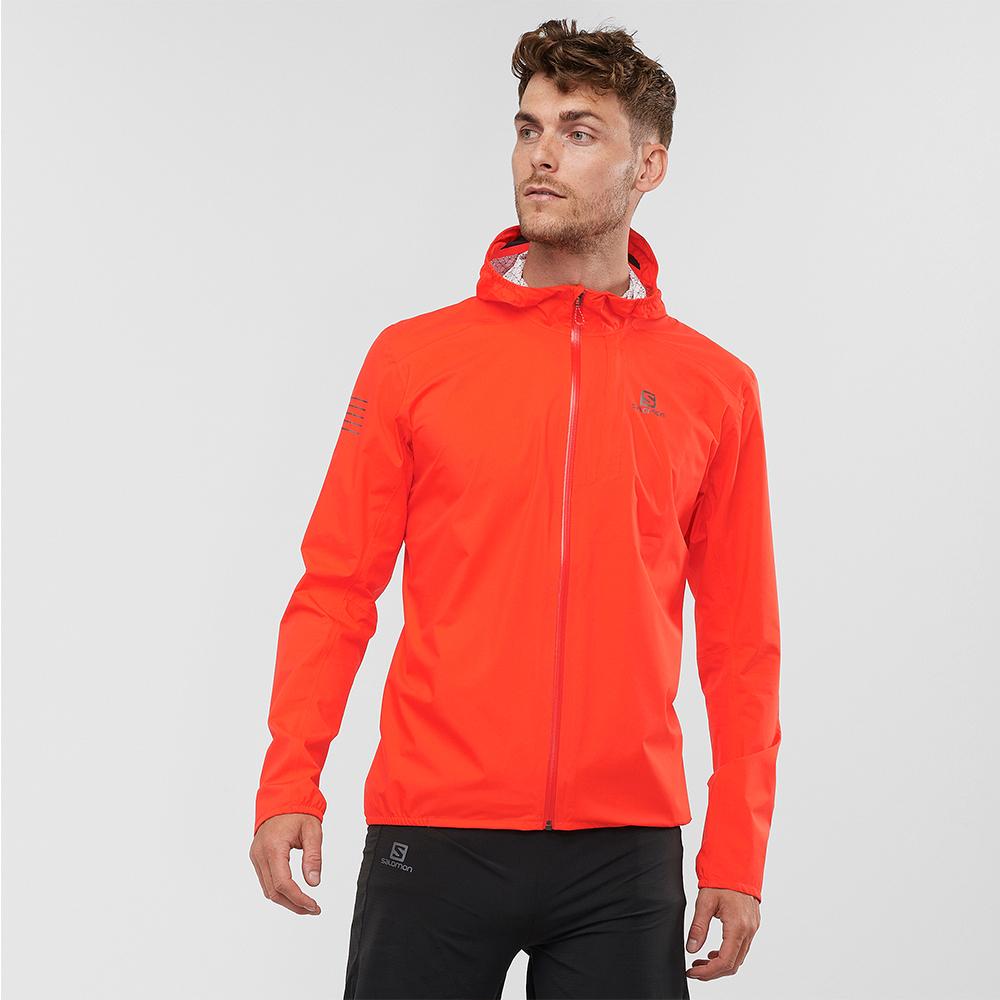 Pánské Bundy Salomon BONATTI WP JKT M Orangered | DRU-539016