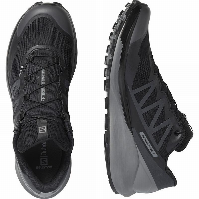 Pánské Běžecké Boty Salomon SENSE RIDE 4 GORE-TEX INVISIBLE FIT Černé | OKB-364780