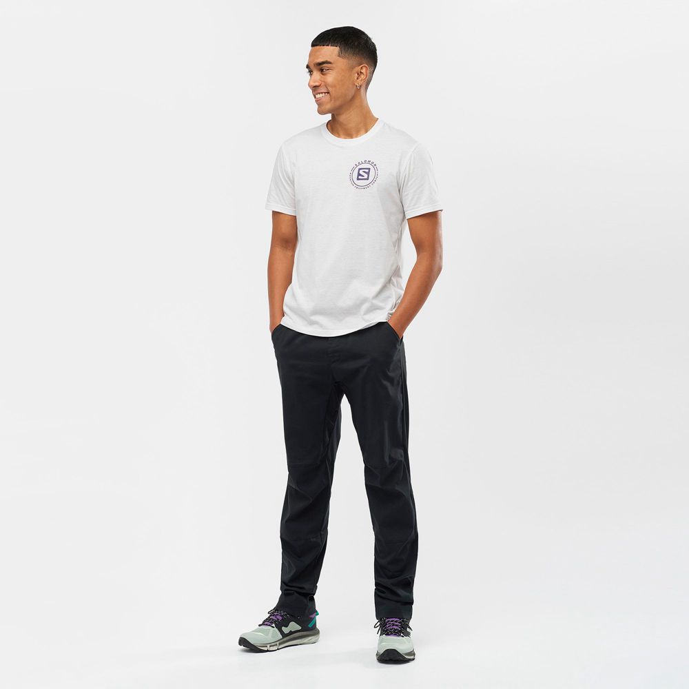 Pánské Kalhoty Salomon OUTRACK TAPERED Černé | WVU-380741