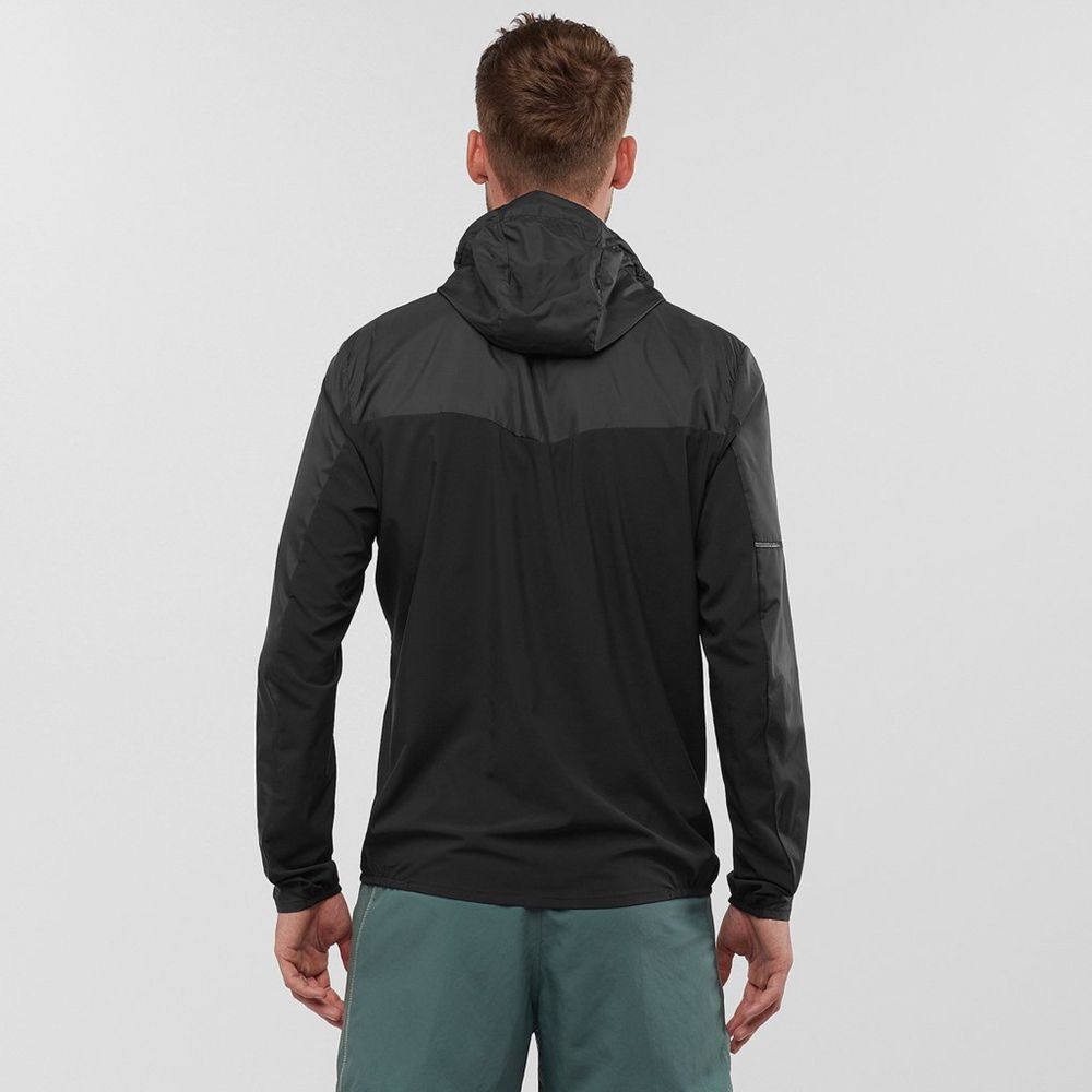 Pánské Mezivrstvy Salomon AGILE FZ HOODIE Černé | IML-374528