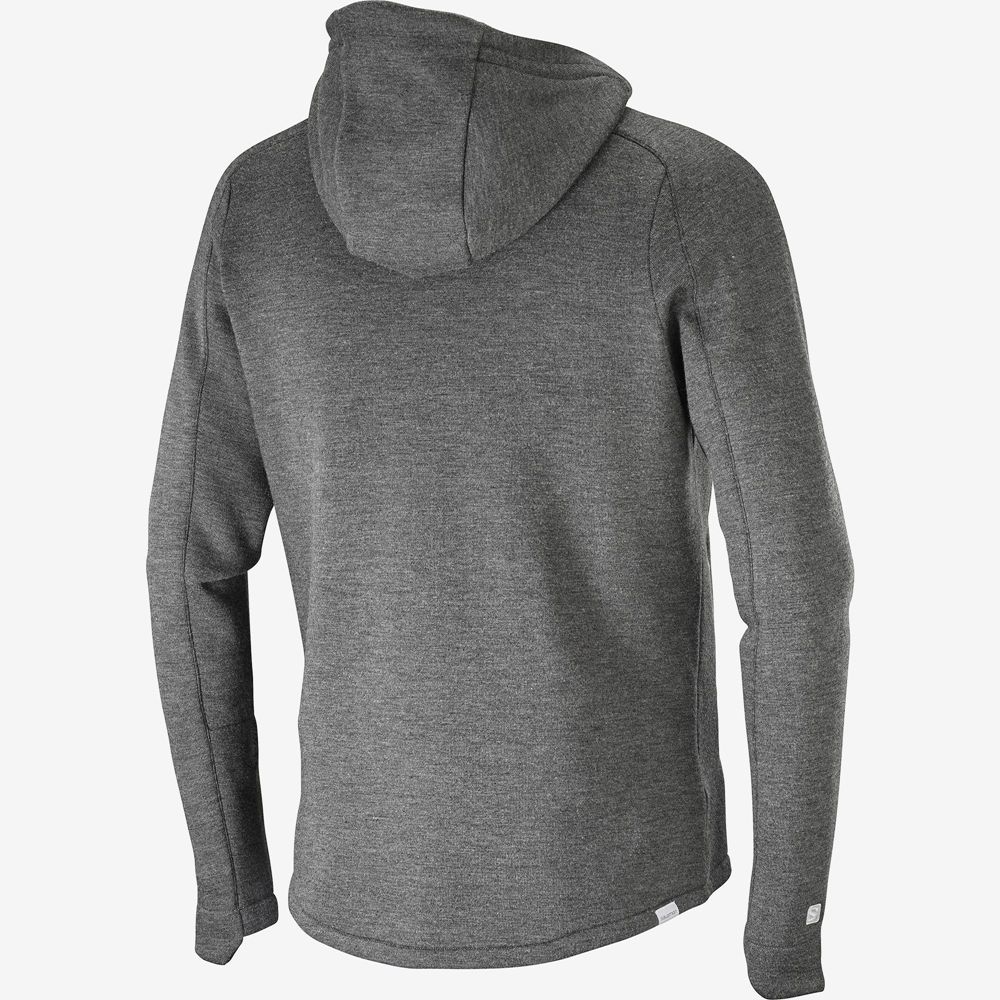 Pánské Mezivrstvy Salomon OUTLIFE TECH LS FZ MID HOODIE M Šedé | ONJ-894763