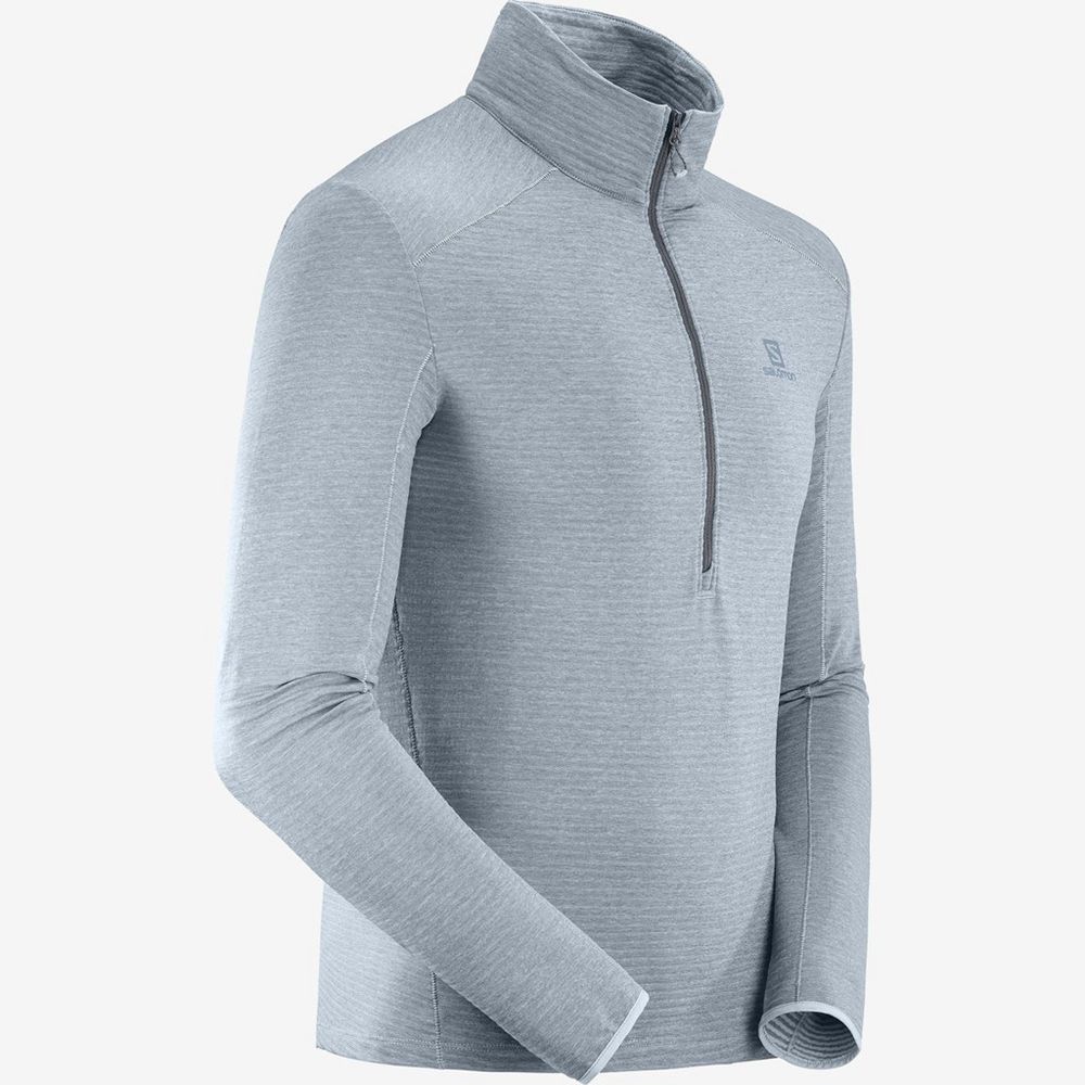 Pánské Mezivrstvy Salomon OUTLINE HALF ZIP MID Blankyt | RZN-759814