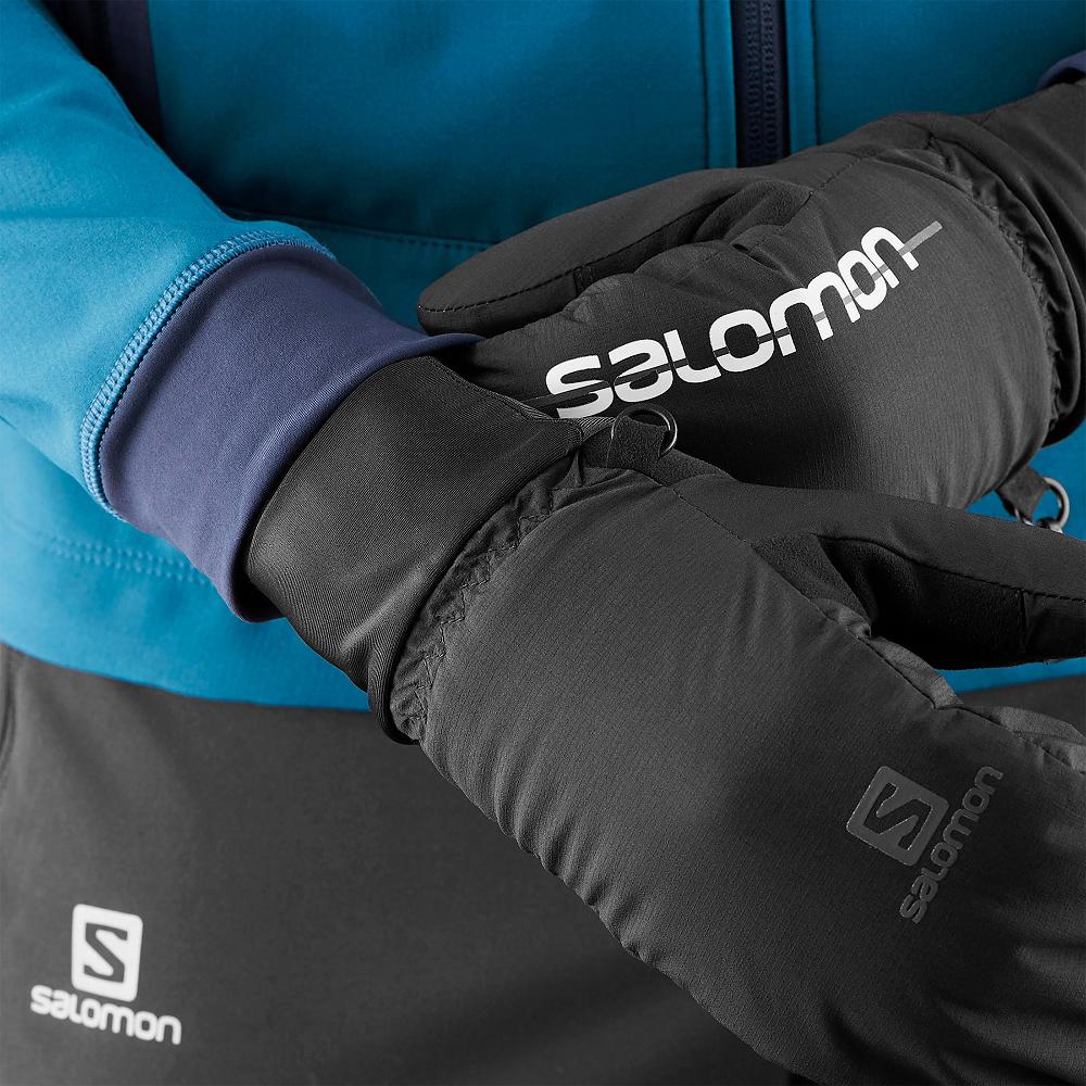 Pánské Rukavice Salomon RS WARM MITTEN U Černé | RXJ-425798