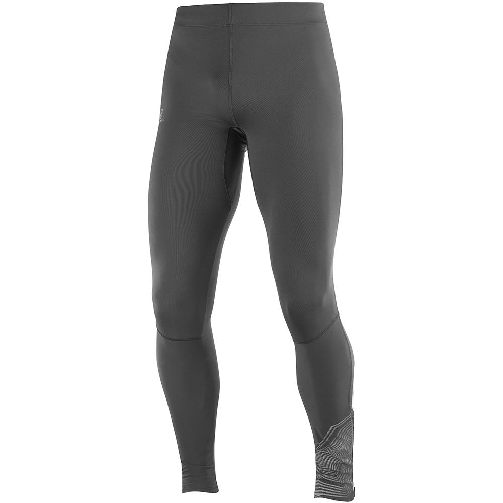 Pánské Tights Salomon AGILE LONG M Černé | TVB-956780