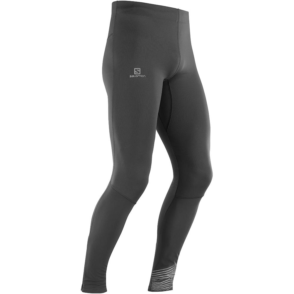 Pánské Tights Salomon AGILE LONG M Černé | TVB-956780