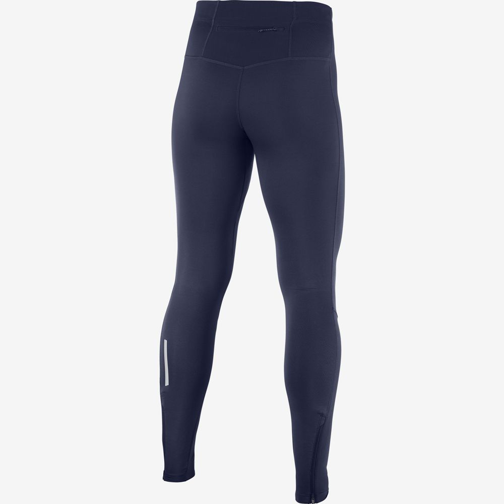 Pánské Tights Salomon AGILE LONG Tmavě Blankyt | HZF-609324