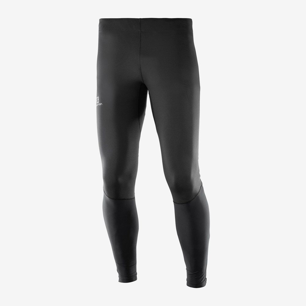 Pánské Tights Salomon AGILE LONG Černé | MFB-298674