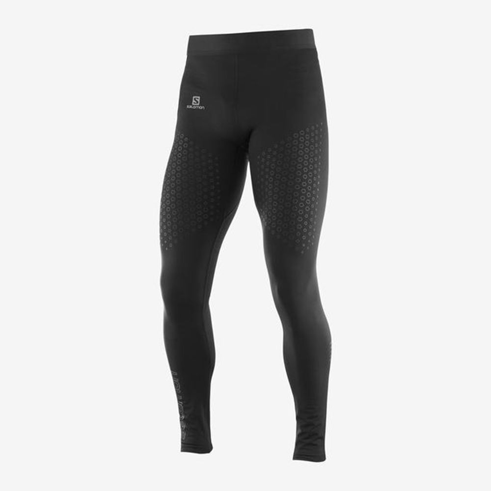 Pánské Tights Salomon EXO MOTION LONG Černé | ZRU-625401